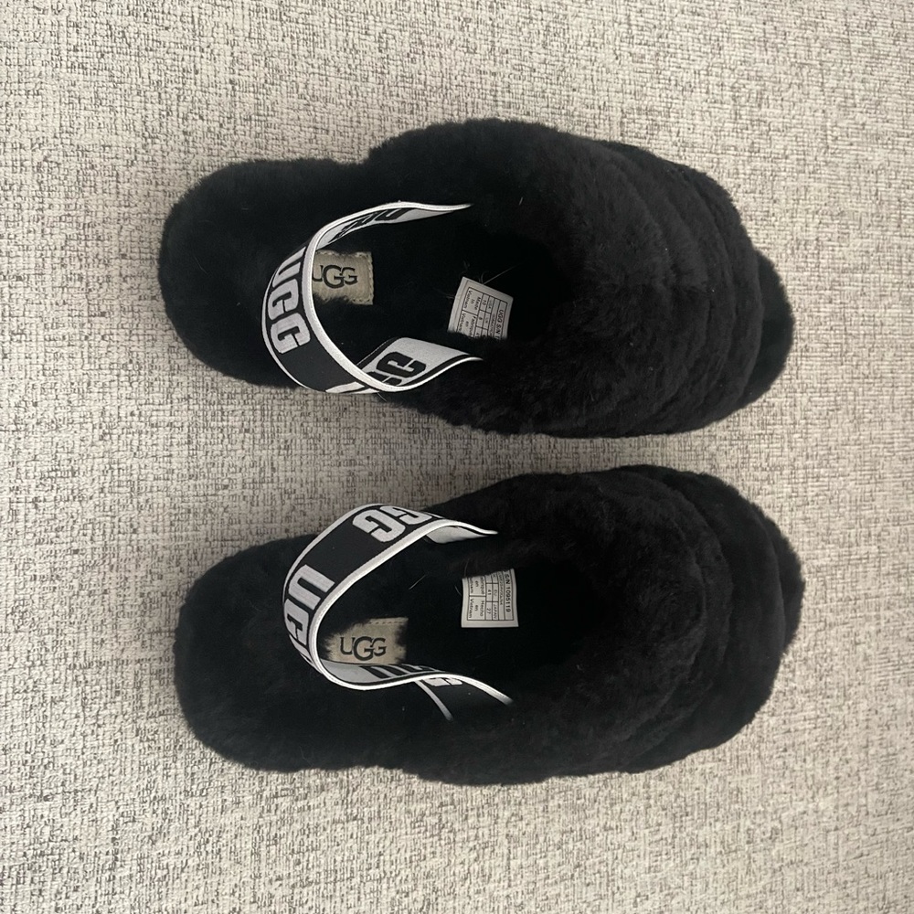 UGG Fluff Yeah Black Size 10 - Picture 2 of 5